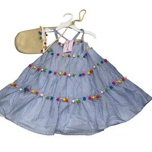 Tommy Bahama Baby Girl Striped Dress & Purse Set 3T NWT